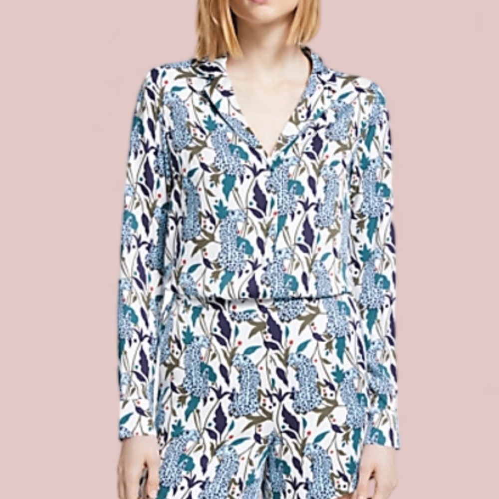 Boden Sierra Jungle Cheetah Print Sleepwear Top